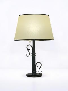 Michel Zadouna sky Sculptural Art Deco Table Lamp in Hand Forged Wrought Iron by Michel Zadouna sky - 4751642