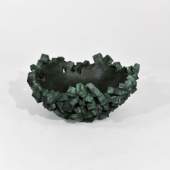 Michele Balestra Green patinated bronze bowl - 943832