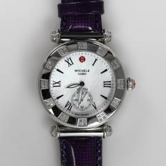 Michele Caber S S Watch M O P Dial Diamond Bezel 33tdw - 4486619