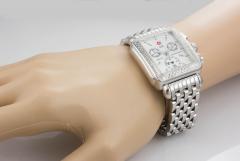 Michele Deco Chronograph Wristwatch in Stainless Steel with Diamond Bezel - 4486612