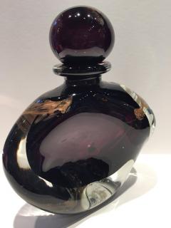 Michele Luzoro Michele Luzoro French Massive Purple Gold Fleck Perfume Bottle - 1681303