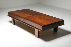 Michelluci walnut coffee table with storage 1970s - 1638187