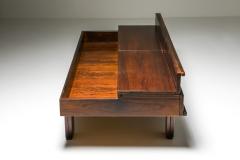 Michelluci walnut coffee table with storage 1970s - 1638192