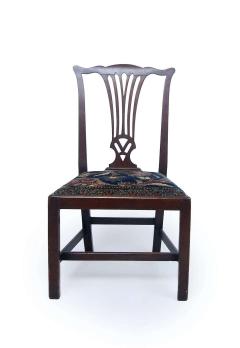 Mid 18th Century American Walnut Chippendale Chairs with Oushak Seats - 1739160
