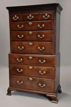 Mid 18th century mahogany chest on chest with superb original patina - 4799906