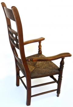 Mid 19th C Rush Seated Ladder Back Chair English circa 1850 - 2715530