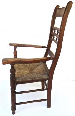 Mid 19th C Rush Seated Ladder Back Chair English circa 1850 - 2715532