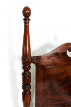 Mid 19th Century Empire Style Mahogany Four Poster Single Bed - 1131389