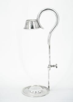Mid 19th Century English Silver Plate Engraved Wine Cradle Holder - 3168196