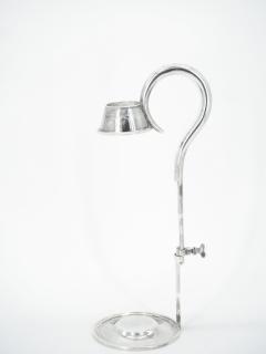 Mid 19th Century English Silver Plate Engraved Wine Cradle Holder - 3168205