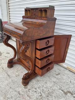 Mid 19th Century Victorian Burlwood Pop Up Davenport - 4415940