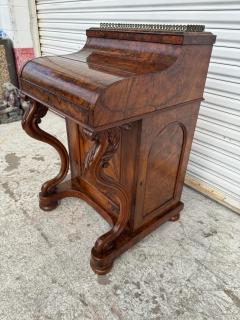Mid 19th Century Victorian Burlwood Pop Up Davenport - 4415941