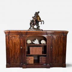 Mid 19th century mahogany breakfront bookcase with Gothic influence - 4761974