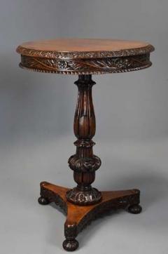 Mid 19thc Anglo Indian padouk circular tilt top occasional table - 4806305