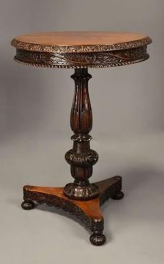 Mid 19thc Anglo Indian padouk circular tilt top occasional table - 4806306