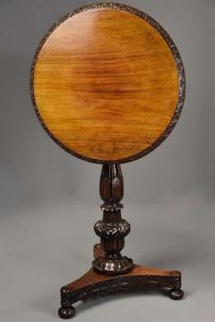 Mid 19thc Anglo Indian padouk circular tilt top occasional table - 4806307
