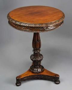 Mid 19thc Anglo Indian padouk circular tilt top occasional table - 4806309