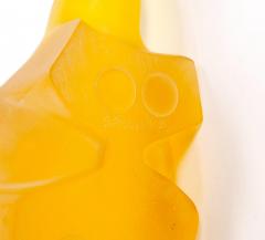 Mid 20th Century Amber Orange Decorative Sculpture Of A Bear - 4086121