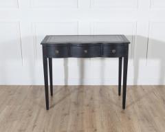 Mid 20th Century Black Console Desk with Curved Front and Original Leather Top - 4364614