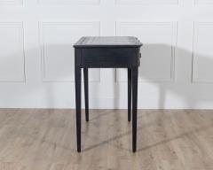 Mid 20th Century Black Console Desk with Curved Front and Original Leather Top - 4364659