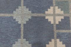 Mid 20th Century Blue Gray Ivory Swedish Snowflake Rug by Ingegerd Silow - 2441744