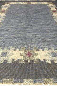 Mid 20th Century Blue Gray Swedish Rug by Ingegert Silow Woven I S - 2439892