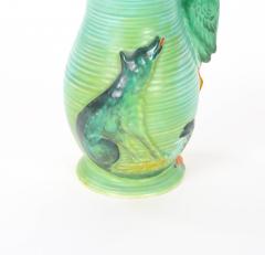 Mid 20th Century Burleigh Ware England Green Ceramic Heron Pitcher - 4823156