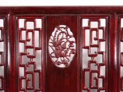 Mid 20th Century Chinese Carved Rosewood Long Bench Sofa - 3986297