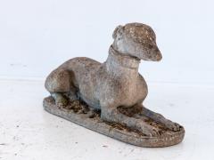 Mid 20th Century English Reconstituted Stone Whippet or Greyhound Dog - 4208880