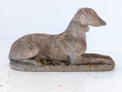 Mid 20th Century English Reconstituted Stone Whippet or Greyhound Dog - 4208881