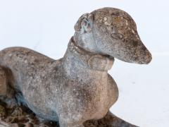 Mid 20th Century English Reconstituted Stone Whippet or Greyhound Dog - 4208882
