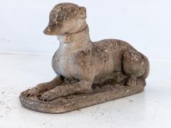 Mid 20th Century English Reconstituted Stone Whippet or Greyhound Dog - 4208883