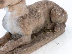 Mid 20th Century English Reconstituted Stone Whippet or Greyhound Dog - 4208884