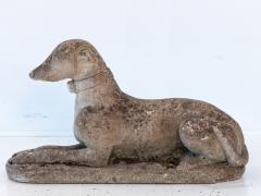 Mid 20th Century English Reconstituted Stone Whippet or Greyhound Dog - 4208885
