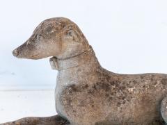 Mid 20th Century English Reconstituted Stone Whippet or Greyhound Dog - 4208886