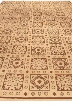 Mid 20th Century French Aubusson Camel Brown and Beige Carpet - 2456274