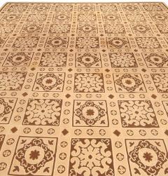 Mid 20th Century French Aubusson Camel Brown and Beige Carpet - 2456275