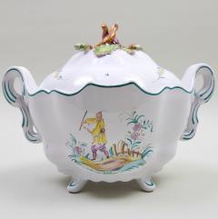 Mid 20th Century French Faience Covered Tureen by S gries Moustiers - 3988221