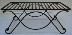 Mid 20th Century French Iron and Glass Cocktail Table Stamped NAV - 572445