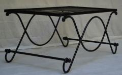 Mid 20th Century French Iron and Glass Cocktail Table Stamped NAV - 572446
