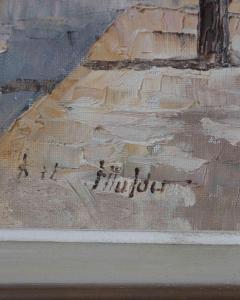 Mid 20th Century French Montmartre Place du Tertre Oil on Canvas Sacr C ur - 4473831