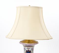 Mid 20th Century French Porcelain Urn Shaped Table Lamps Gilt Gold Accents - 3885763