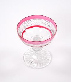 Mid 20th Century French Saint Louis Ruby Crystal Coupe Service For 8 People - 3886138