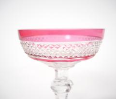 Mid 20th Century French Saint Louis Ruby Crystal Coupe Service For 8 People - 3886141