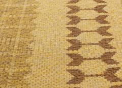 Mid 20th Century Geometric Swedish Double Sided Brown Flat Weave Rug - 2442367