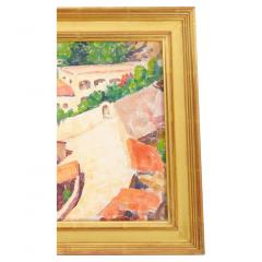 Mid 20th Century Gilt wood Framed Oil Board Painting - 2823909