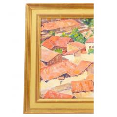 Mid 20th Century Gilt wood Framed Oil Board Painting - 2823910