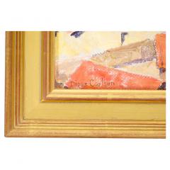Mid 20th Century Gilt wood Framed Oil Board Painting - 2823915