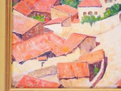 Mid 20th Century Gilt wood Framed Oil Board Painting - 2823917