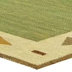 Mid 20th Century Green Swedish Flat Woven Rug - 2439773